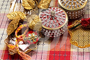 Collection of indian handicraft items