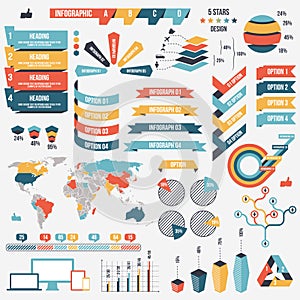 Collection of infograph people elements for business. Vector illustration. Infographic pictograms. Infographs and