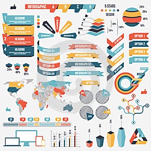 Collection of infograph people elements for business. Vector illustration. Infographic pictograms. Infographs and photo