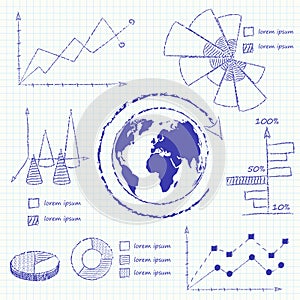 Collection of infographic charts