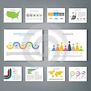 Collection of infographic Template, Infographic Element, Business infographic, Layout design, Modern Style