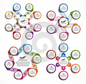 Collection infographics. Design elements. Infographics for business presentations or information banner