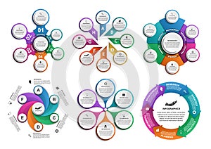 Collection infographics. Design elements. Infographics for business presentations or information banner