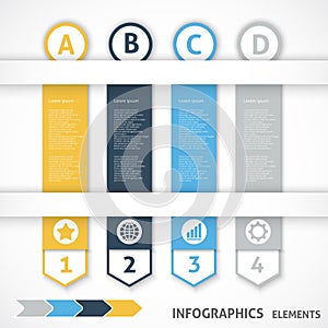 Collection infographics elements. Colorful arrows.