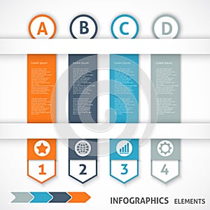 Collection infographics elements. Colorful arrows.