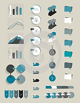 Collection of infographics elements.
