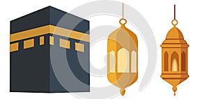 islamic worship elements set