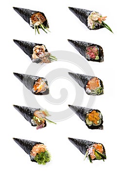 Collection of Japanese Hand Roll Temaki