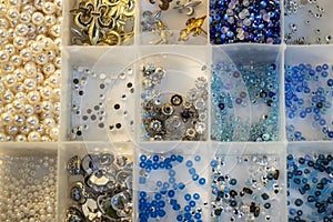 Collection of jewelry findings for crafts.