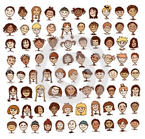 Collection of kids' faces