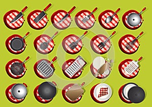 collection of kitchenware. Vector illustration decorative design