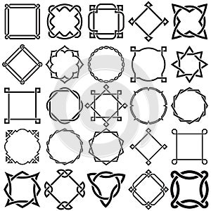 Collection of Knotwork Decorative Ornamental Border Frames.