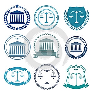 Collection of law badge designs