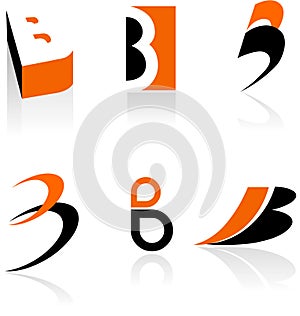 Collection of letter B icons photo