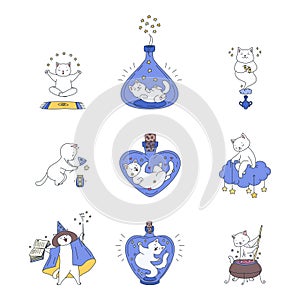 Collection of magic kitties