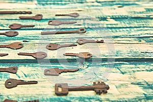 Collection of many different old retro keys