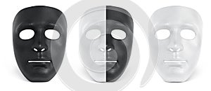 Collection of mask black and white isolate