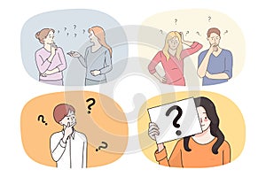 Bundle of people consider problem solution