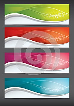 Collection of modern banners. Vector illustration decorative background design