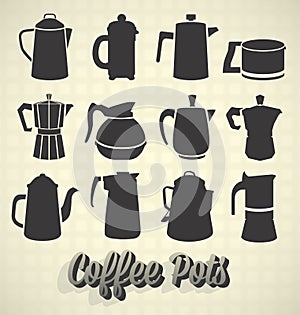 Coffee Pot Silhouettes