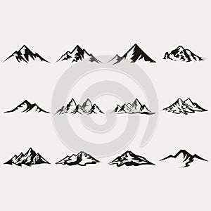 collection of mountain logos