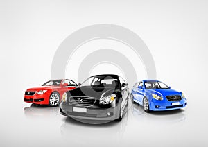 Collection of Multi Coloured Modern Cars photo