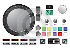 Collection of music equipment. Vector illustration decorative background design