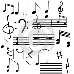Collection of musical symbols