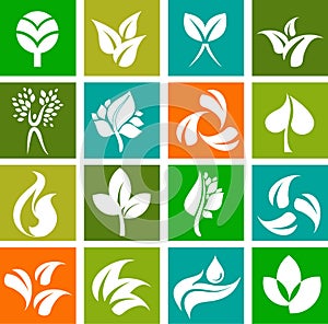 Collection of nature icons and logos - 6