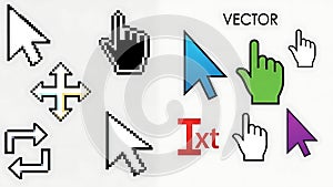 A set of pixel pointing to the right and left arrows (ai generated)