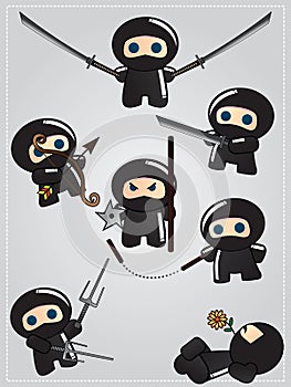 Collection of ninja weapon photo