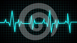 Collection of normal and abnormal ECGs. Vector of an electrocardiogram, ecg, or medical icon. A heartbeat graph