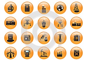 collection of oil and gas equipment. Vector illustration decorative design