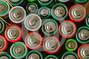 Collection of old batteries