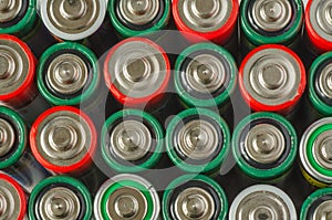 Collection of old batteries