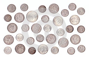 Collection of old Dutch silver coins photo