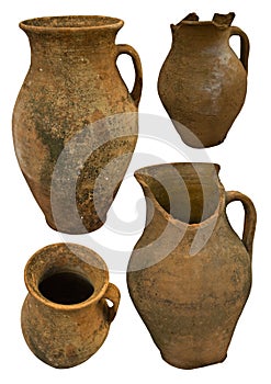 Collection of old earthenware