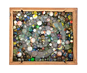 Collection of old glass marbles