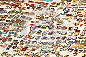 Collection of old military medals