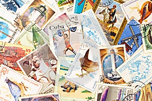 Collection of old stamps
