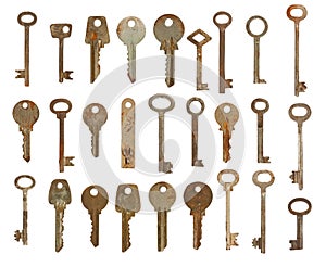 Collection of old used keys