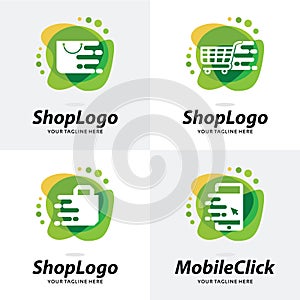 Collection of Online Shop Logo Template Design Template