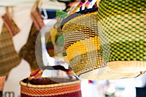 Weaved basket bags photo