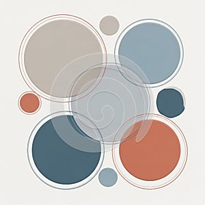 A collection of overlapping circles in