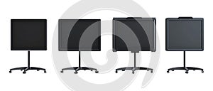 Collection Pack of Gaming Monitors Sizes Comparison and Features set against transparent background