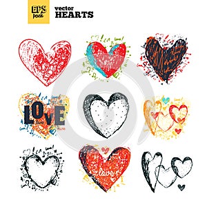 Collection pack of hearts