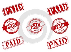 Collection of Paid Rubber Stamps and Seals