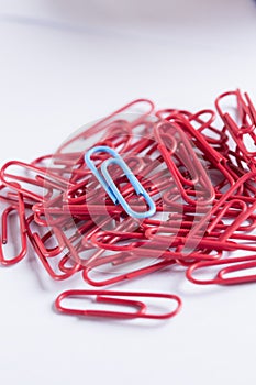 Collection of paperclips in various colours