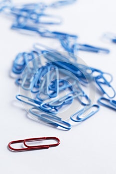 Collection of paperclips in various colours