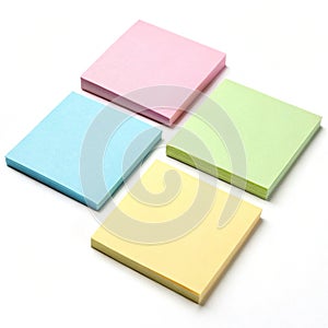 Pastel colored sticky notes